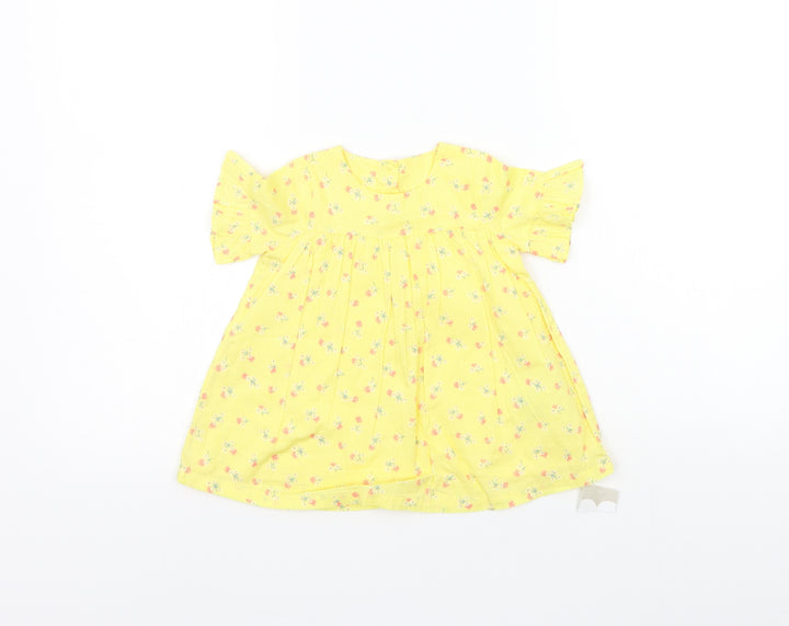 Marks and Spencer Boys Yellow Floral A-Line Size 3-6 Months