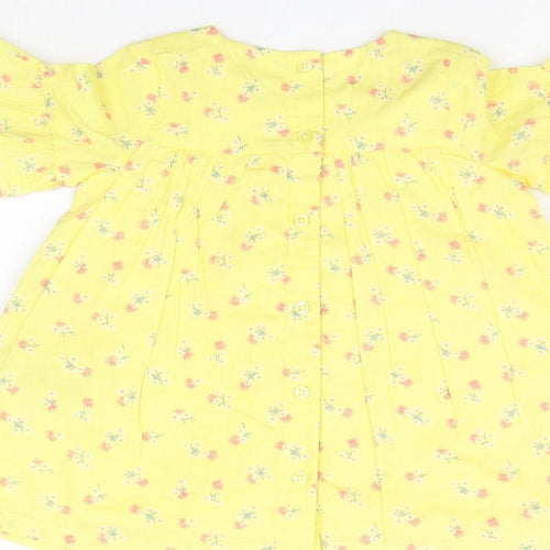 Marks and Spencer Boys Yellow Floral  A-Line  Size 3-6 Months