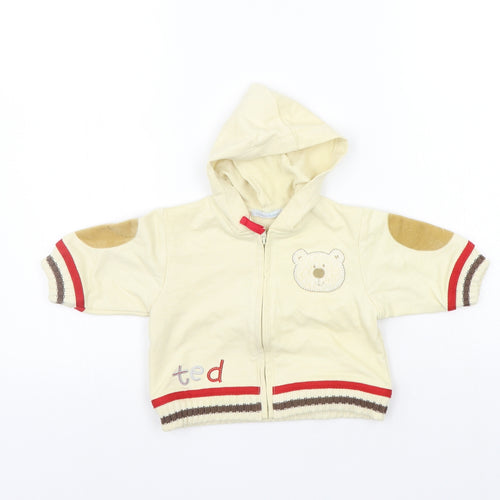 Pitter Patter Girls Beige   Full Zip Jumper Size 3-6 Months