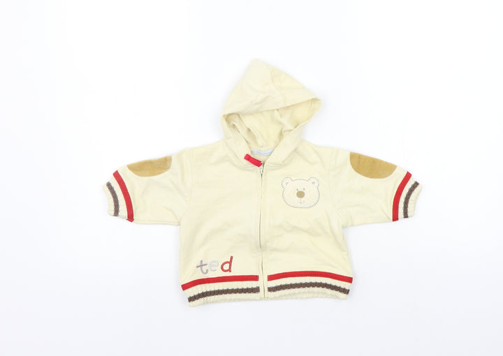 Pitter Patter Girls Beige   Full Zip Jumper Size 3-6 Months