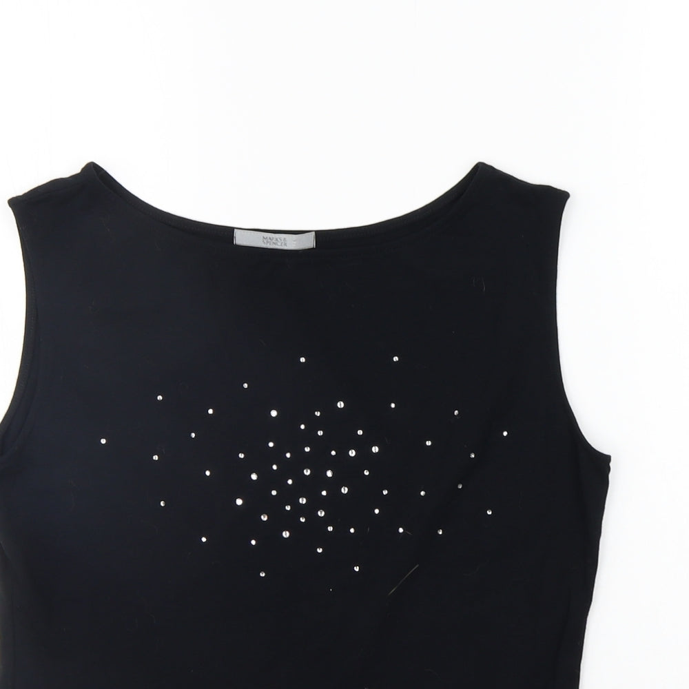 Marks and Spencer Womens Black   Basic T-Shirt Size 12