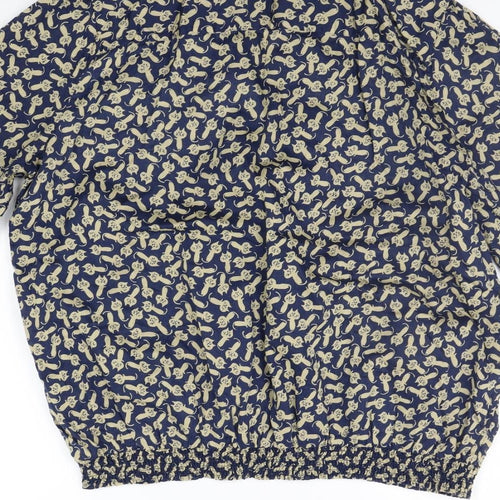 Gap Womens Black Geometric  Basic Blouse Size XL