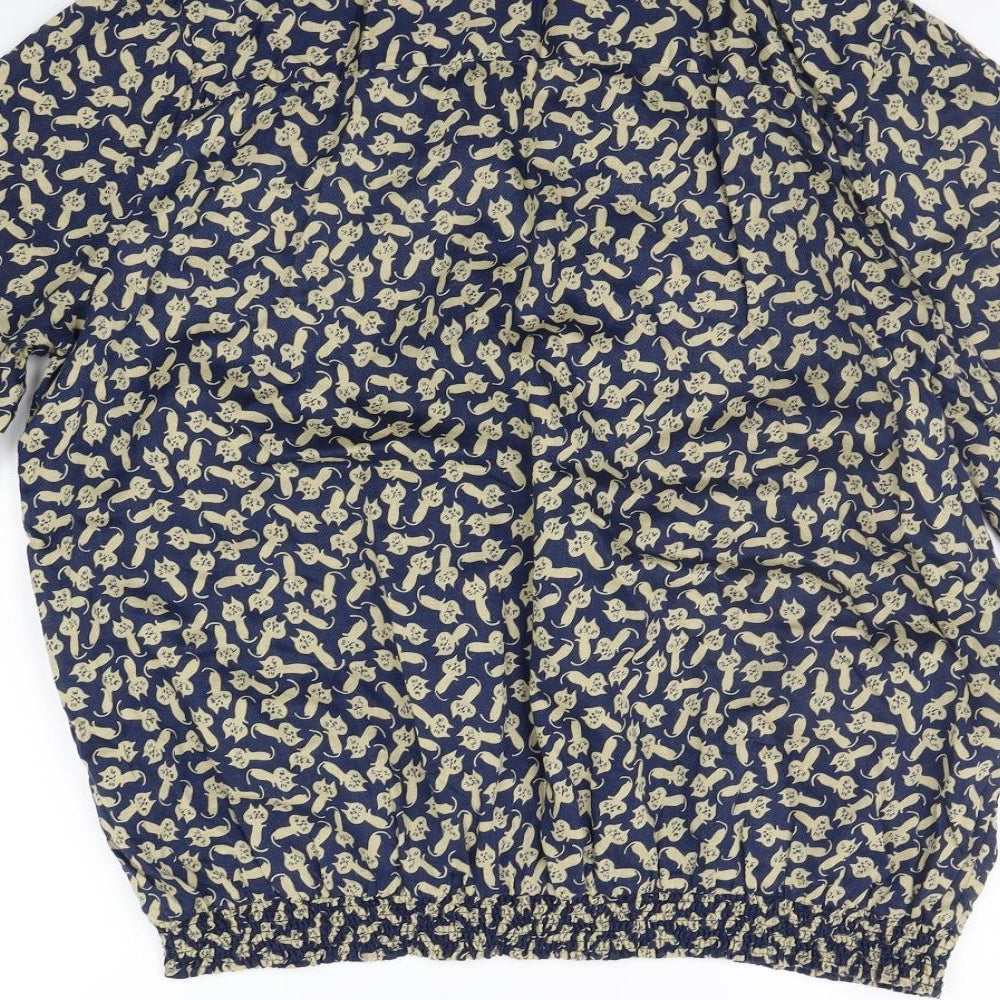 Gap Womens Black Geometric  Basic Blouse Size XL