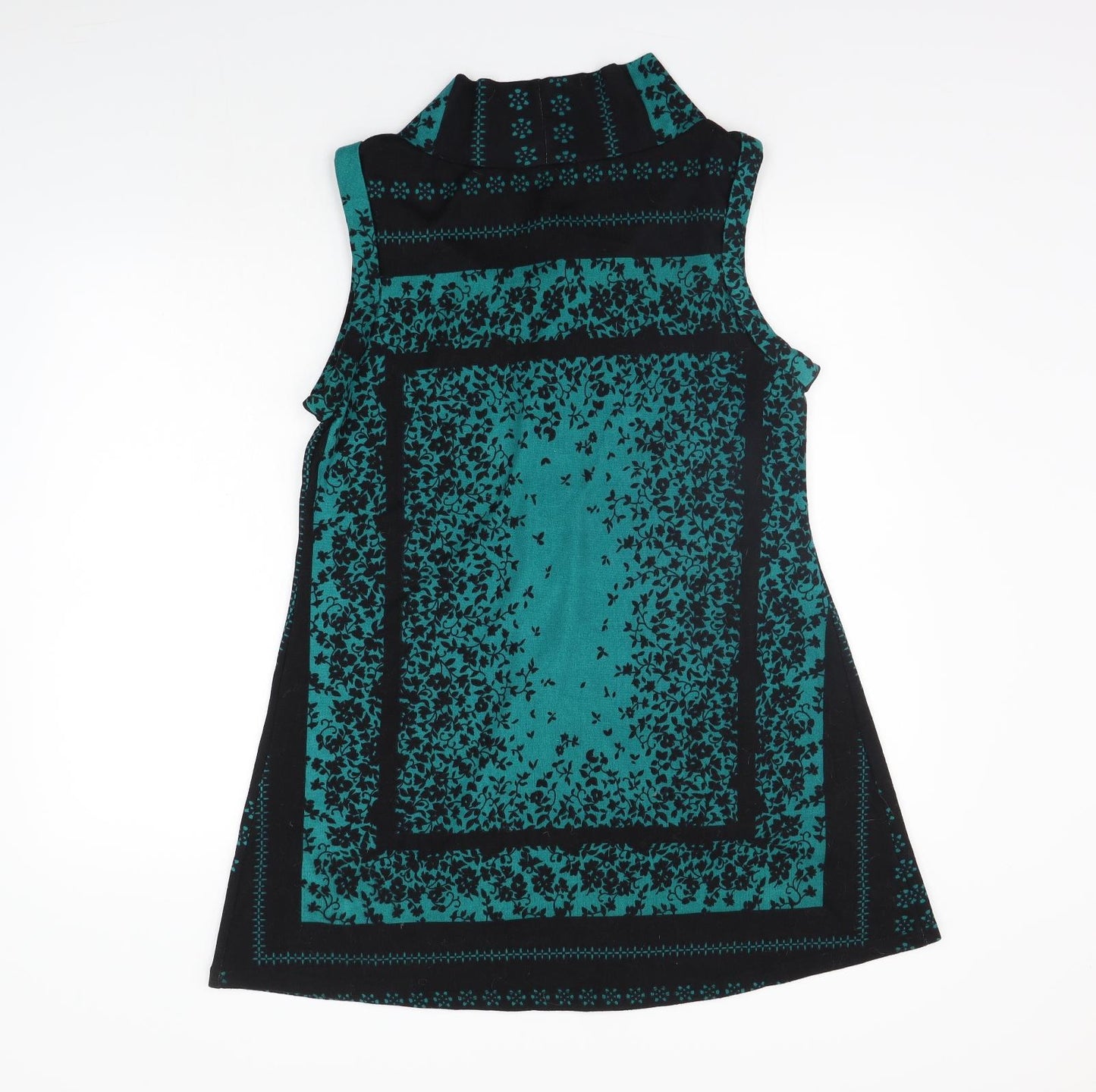 MANDI Womens Green Geometric  A-Line  Size 14