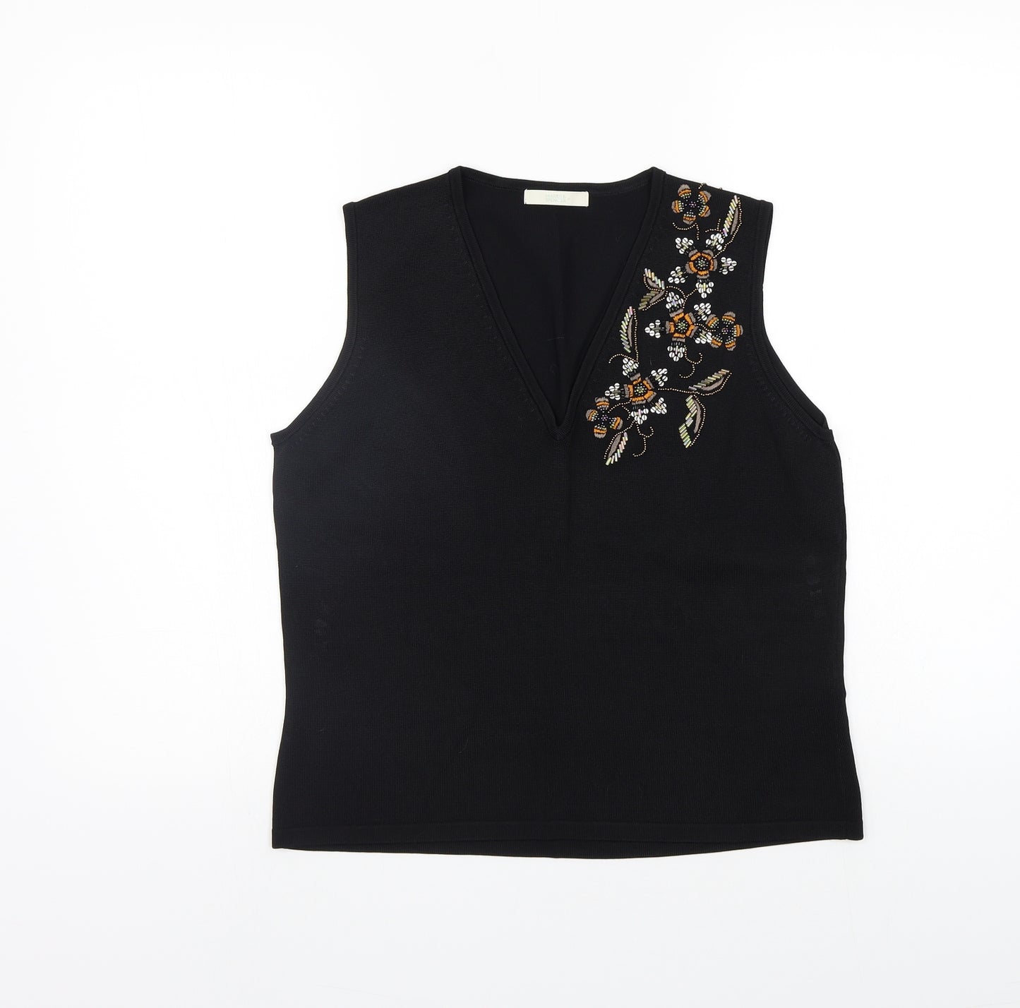 Marks and Spencer Womens Black   Basic Tank Size 12