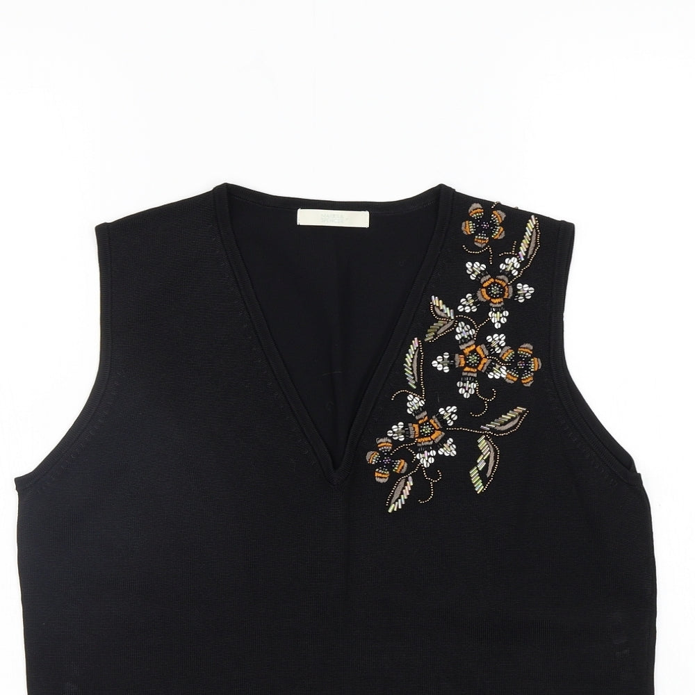 Marks and Spencer Womens Black   Basic Tank Size 12