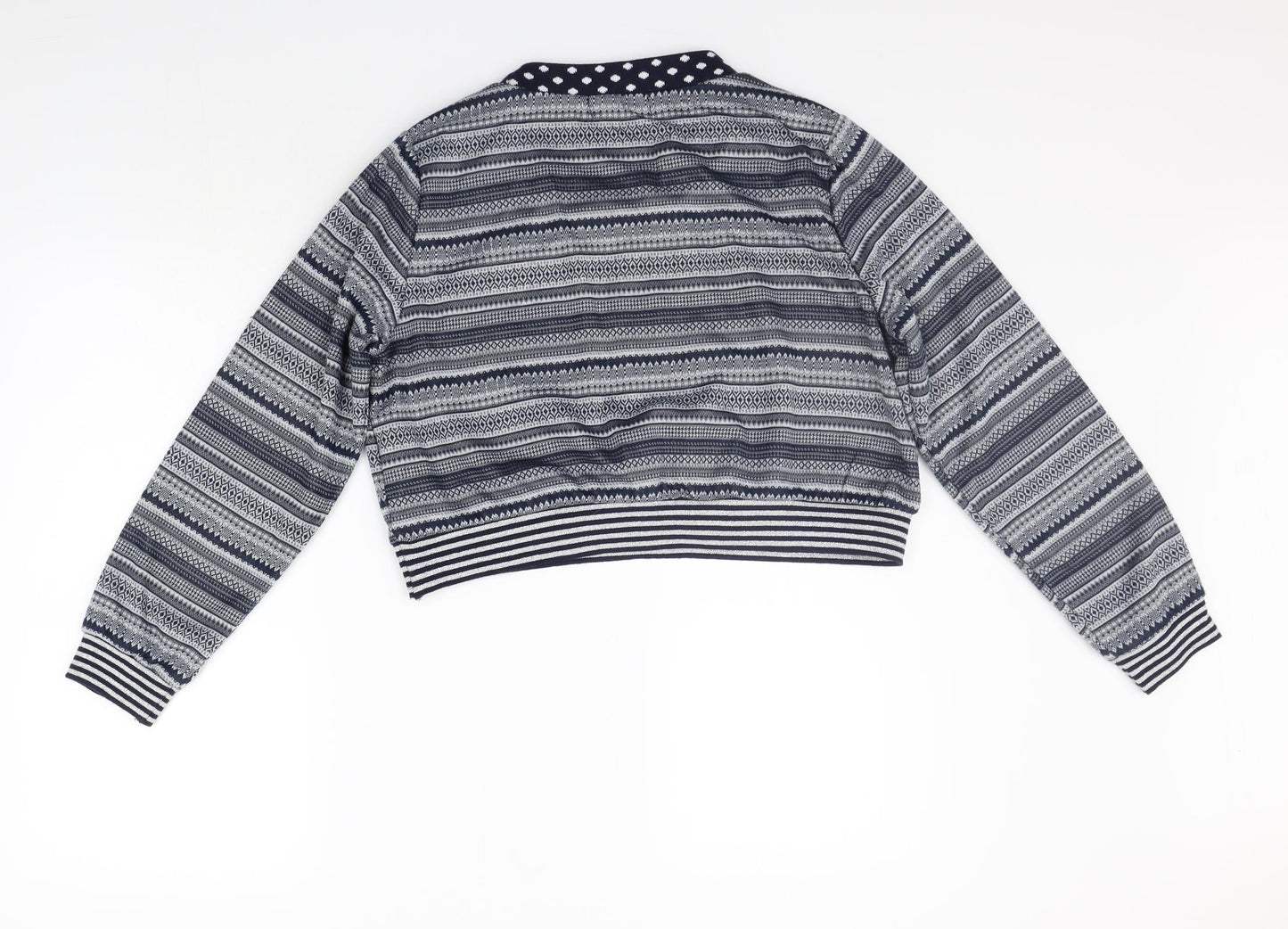JULIE Womens Green Geometric  Pullover Jumper Size M