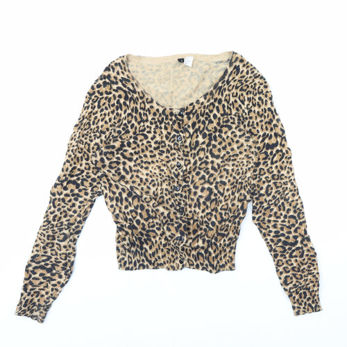 Preworn Womens Brown Animal Print  Cape Jumper Size 10