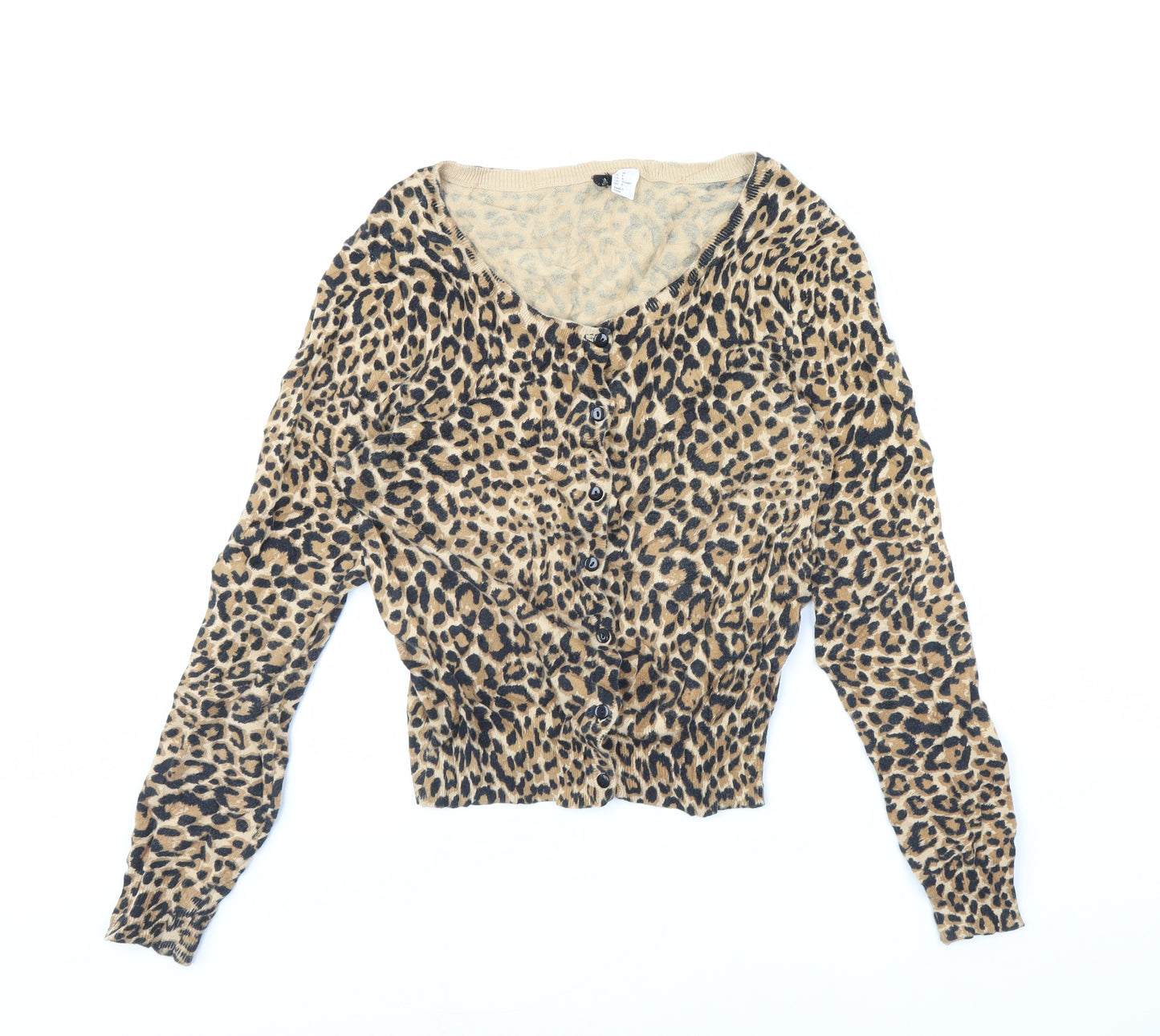 Preworn Womens Brown Animal Print  Cape Jumper Size 10