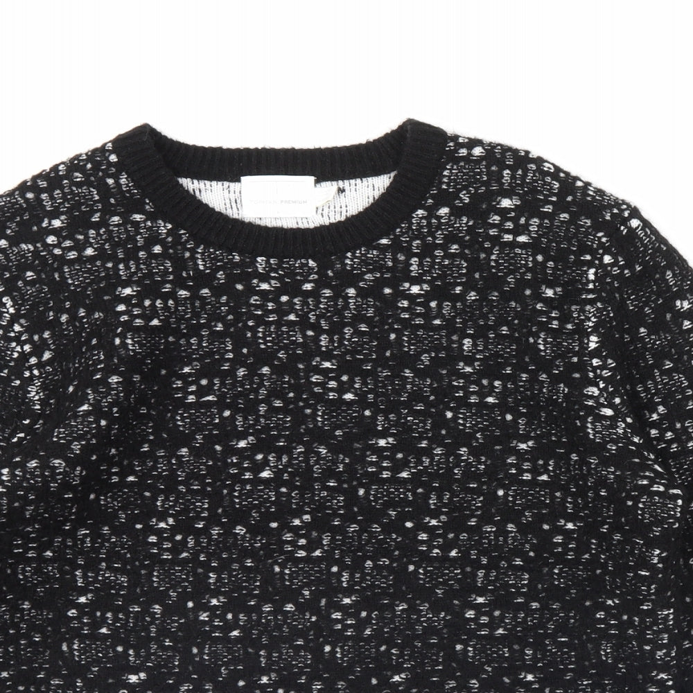 Topman Mens Black   Pullover Jumper Size L