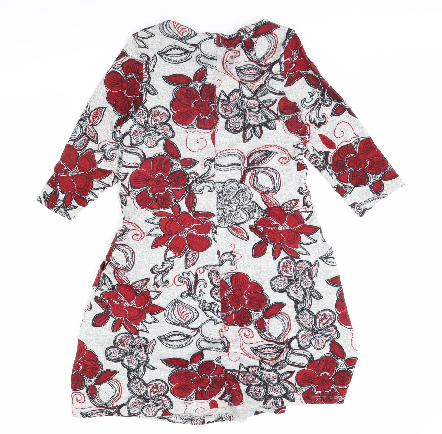 Roman Womens Grey Floral  Mini  Size 12