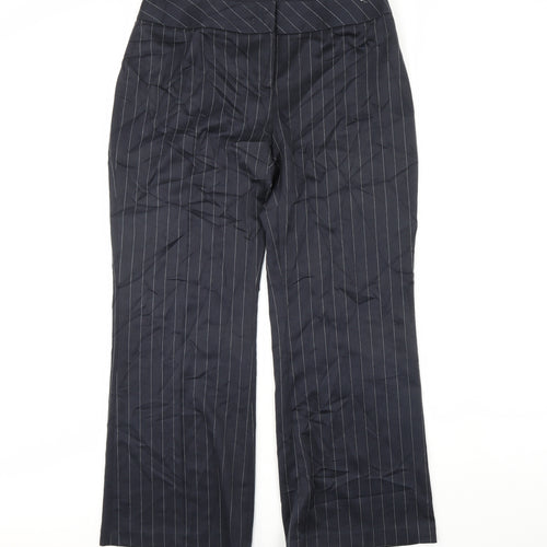 NEXT Womens Blue Striped  Dress Pants Trousers Size 18 L30 in