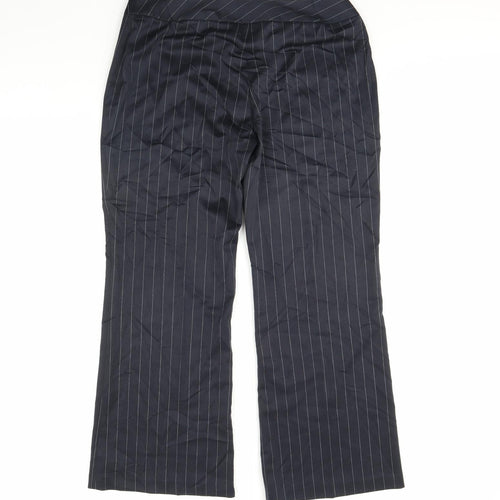 NEXT Womens Blue Striped  Dress Pants Trousers Size 18 L30 in