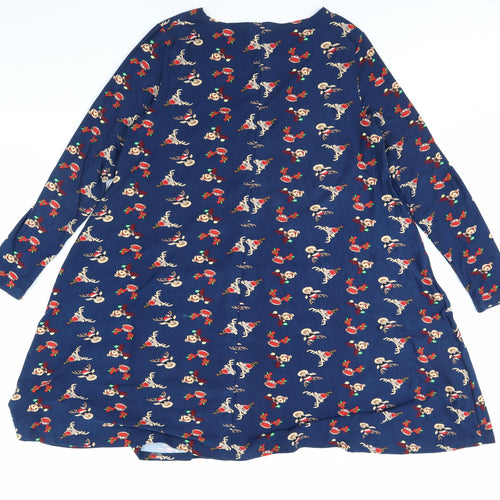 Preworn Womens Blue   Fit & Flare  Size M  - Rudolph