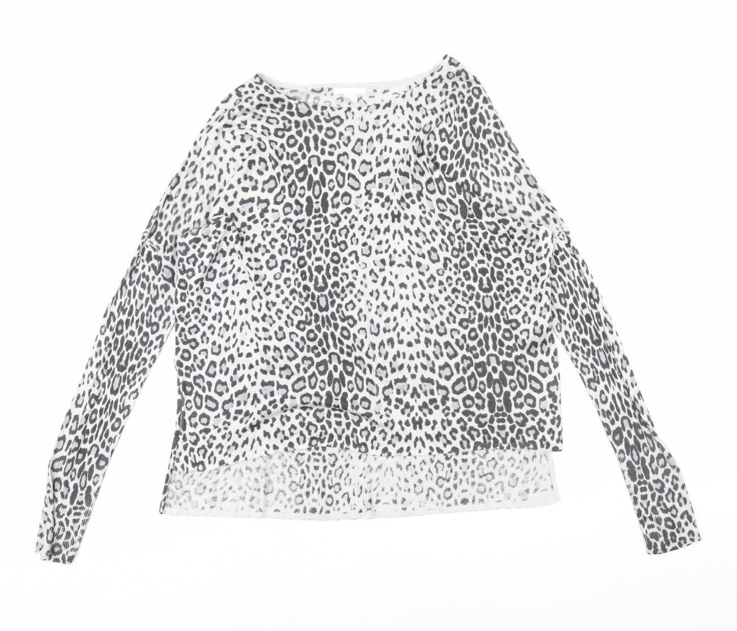 H&M Womens Grey Animal Print  Pullover Jumper Size S