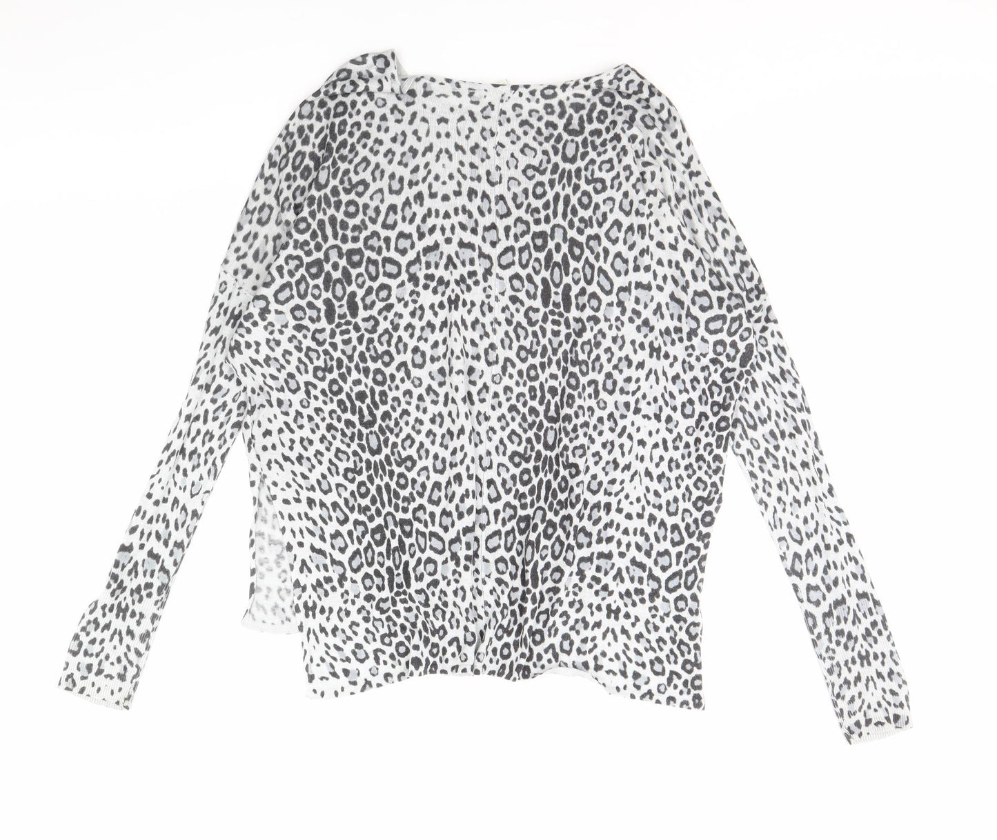 H&M Womens Grey Animal Print  Pullover Jumper Size S