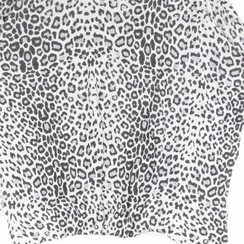 H&M Womens Grey Animal Print  Pullover Jumper Size S