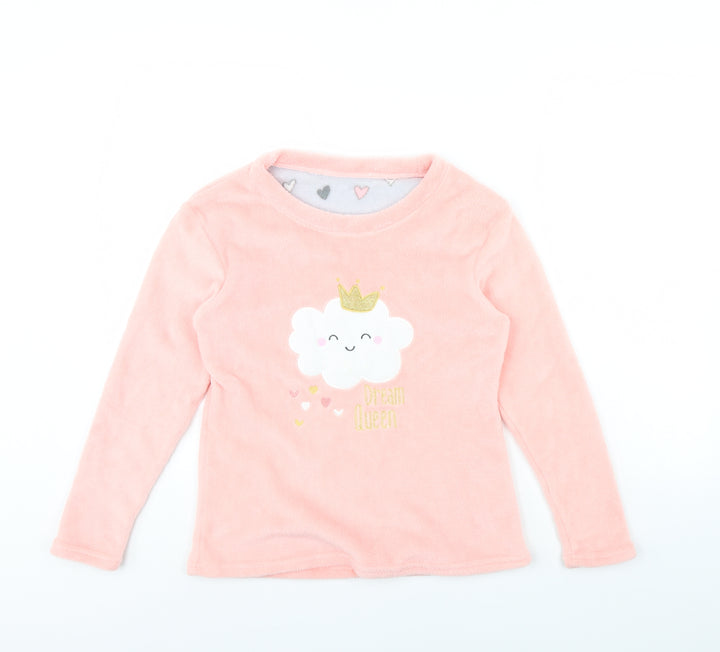 Just Like You Girls Pink Solid  Cami Pyjama Top Size 12 Years  - Cloud
