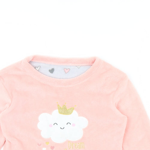 Just Like You Girls Pink Solid  Cami Pyjama Top Size 12 Years  - Cloud