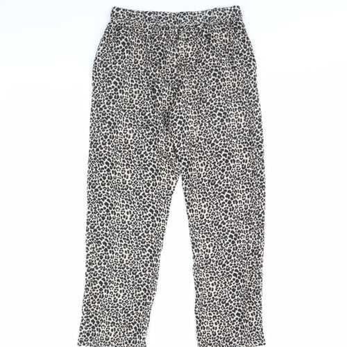 Love to lounge Womens Brown Animal Print  Trousers  Size S L29 in