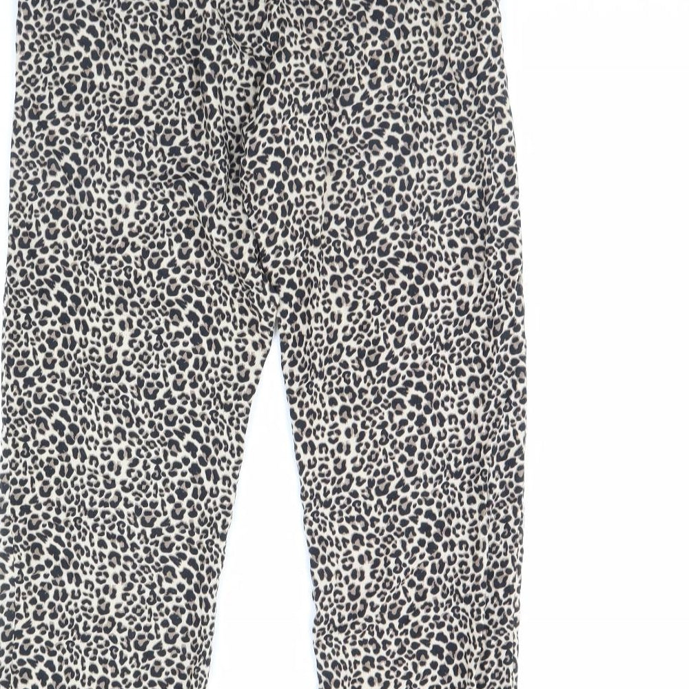 Love to lounge Womens Brown Animal Print  Trousers  Size S L29 in