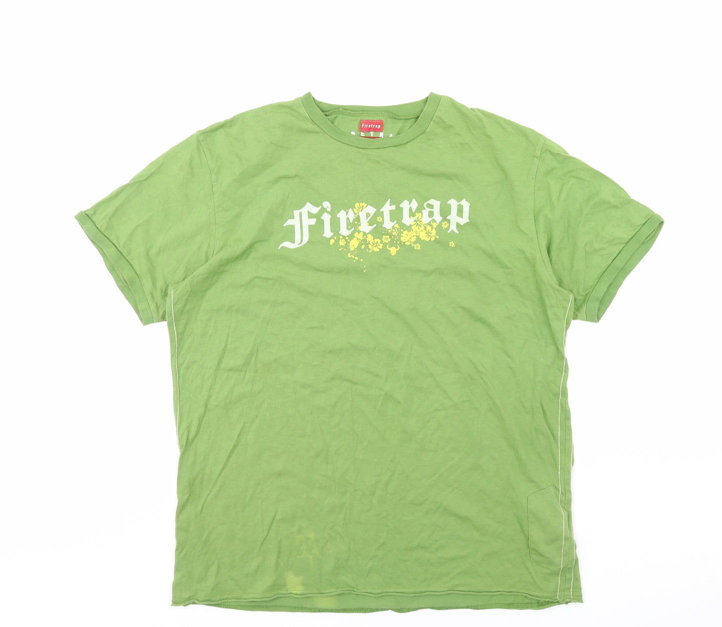 Firetrap Mens Green    T-Shirt Size L