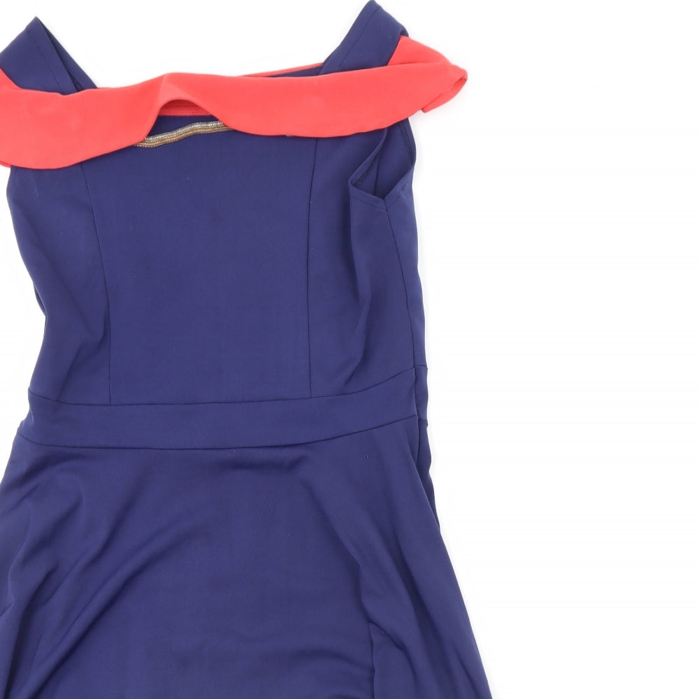 Preworn Womens Blue   Fit & Flare  Size 18