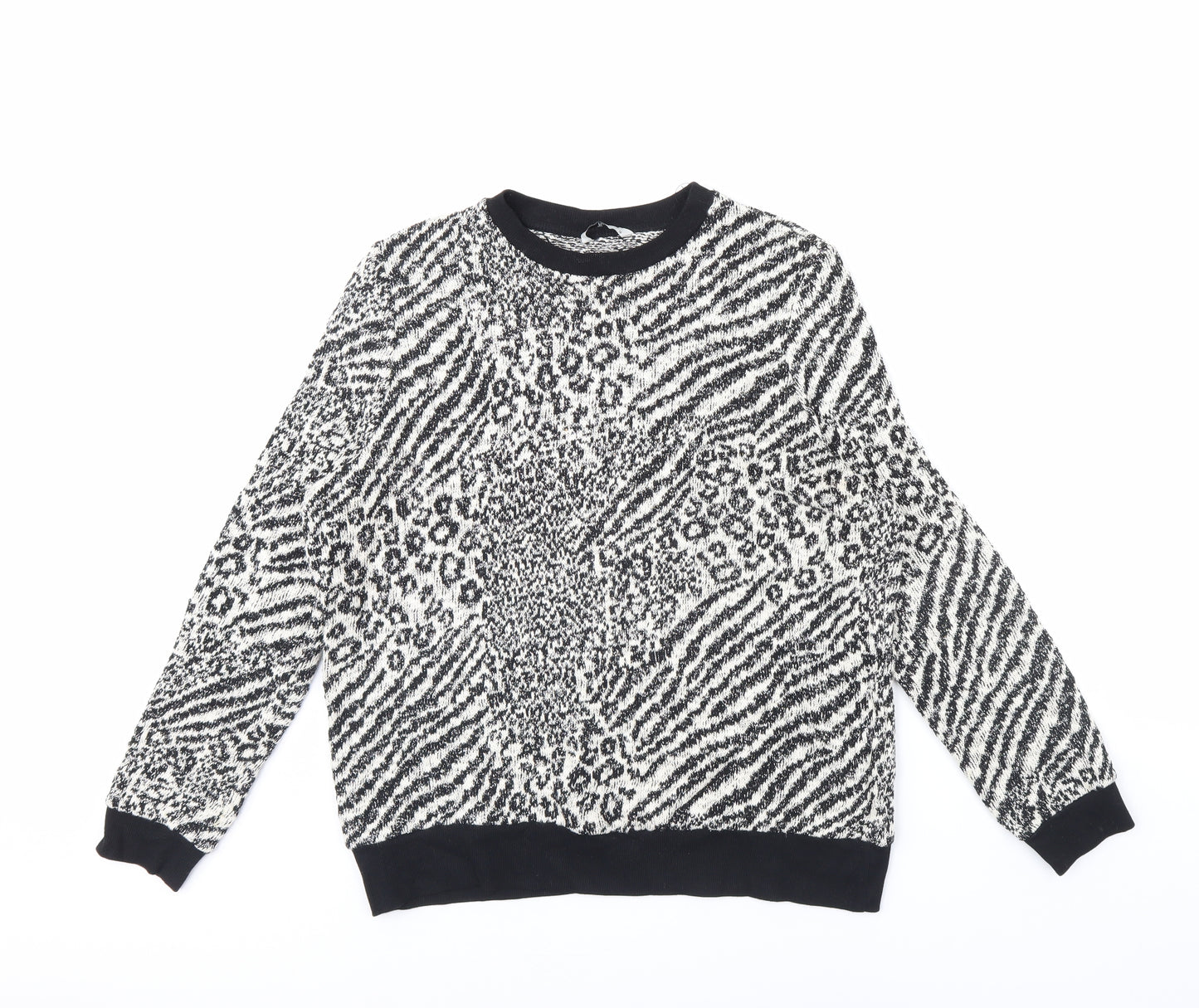 TU Womens Beige Animal Print  Pullover Jumper Size 16
