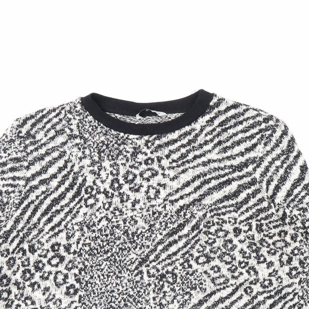 TU Womens Beige Animal Print  Pullover Jumper Size 16