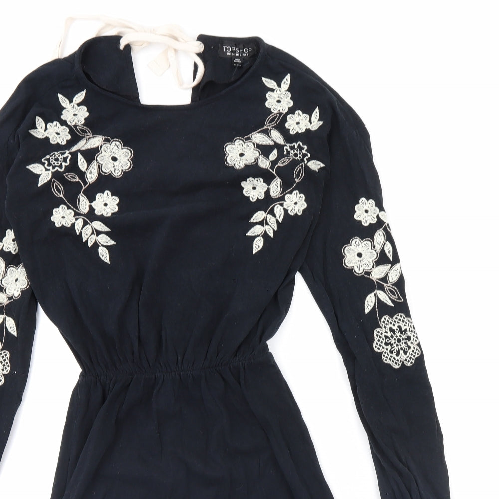 Topshop Womens Black   Fit & Flare  Size 6