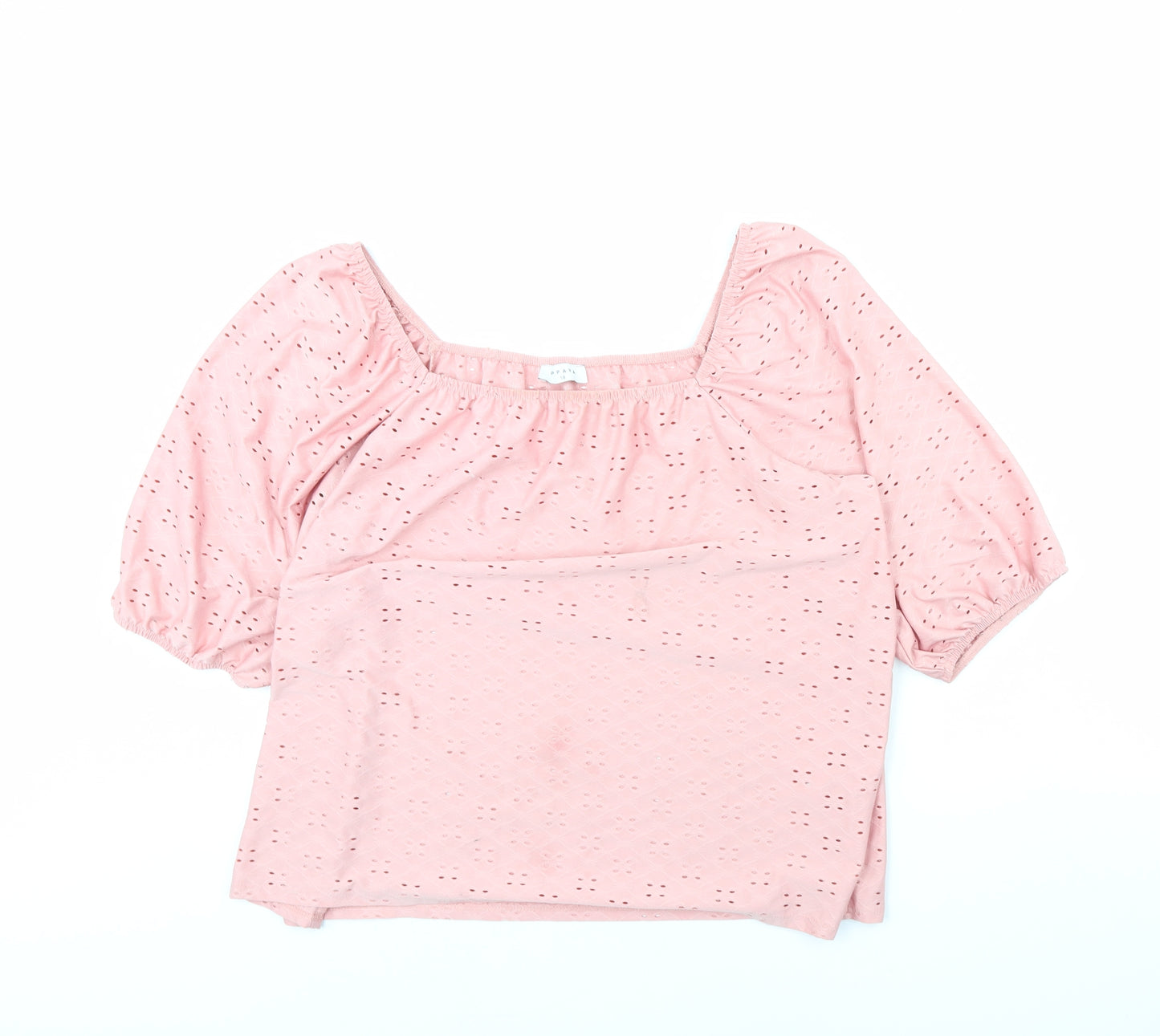 Papaya Womens Pink   Cropped Blouse Size 18