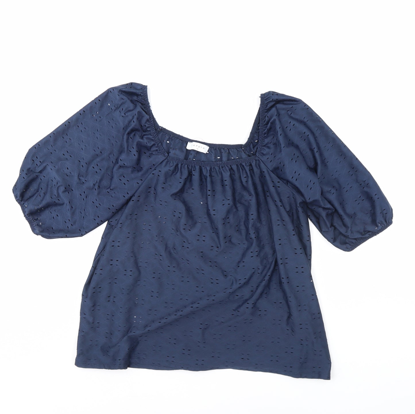 Papaya Womens Blue   Basic Blouse Size 16