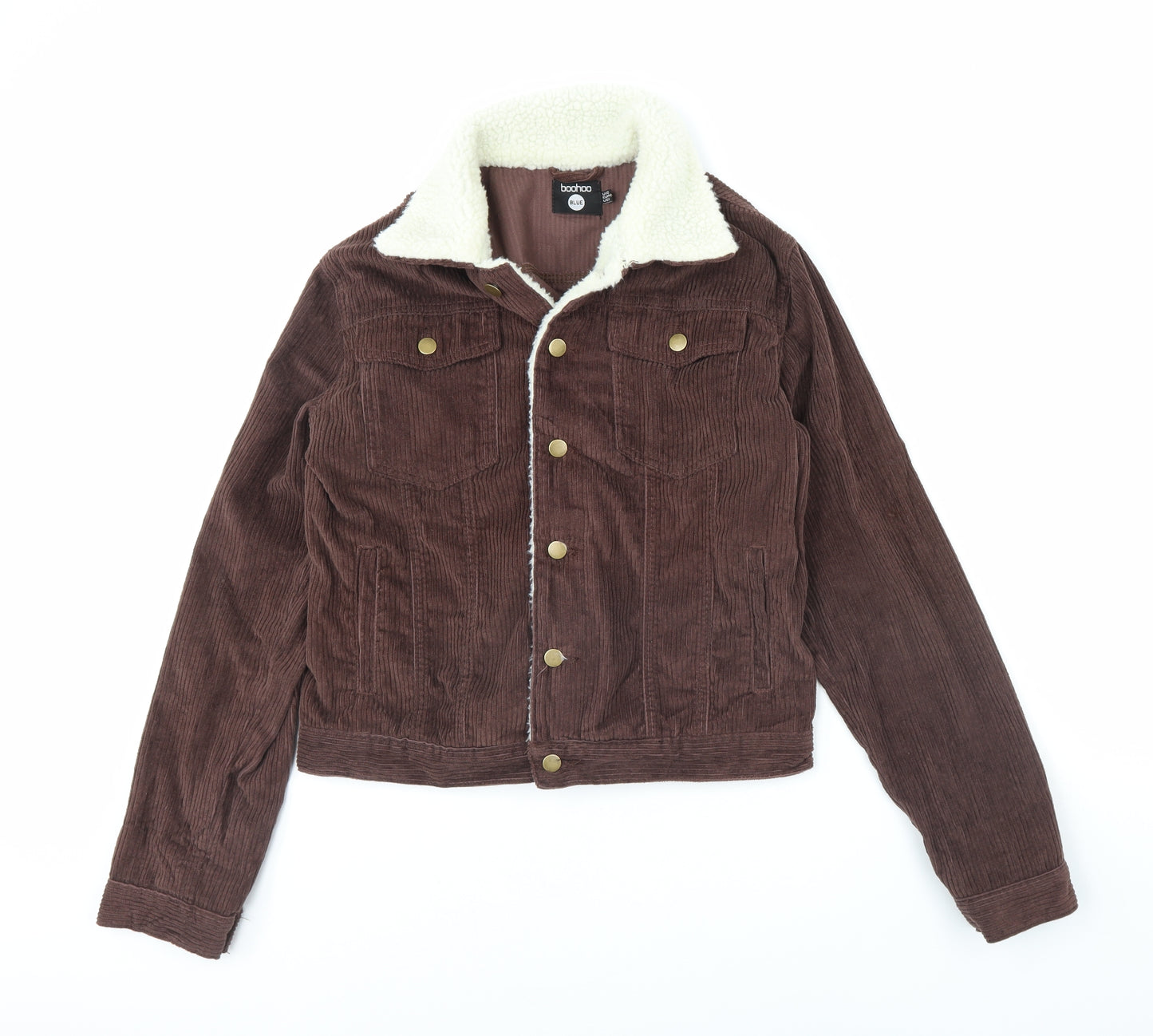 Boohoo Womens Brown  Corduroy Jacket  Size 12