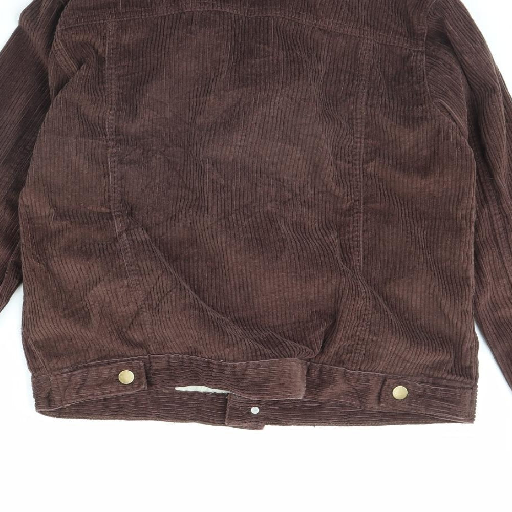 Boohoo Womens Brown  Corduroy Jacket  Size 12