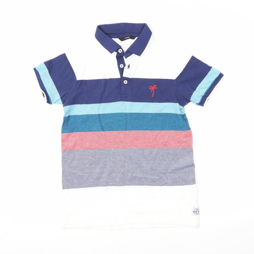 George Boys Multicoloured Striped  Basic Polo Size 11-12 Years