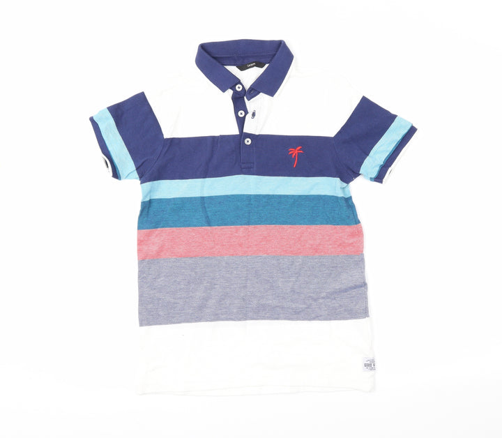 George Boys Multicoloured Striped Basic Polo Size 11-12 Years