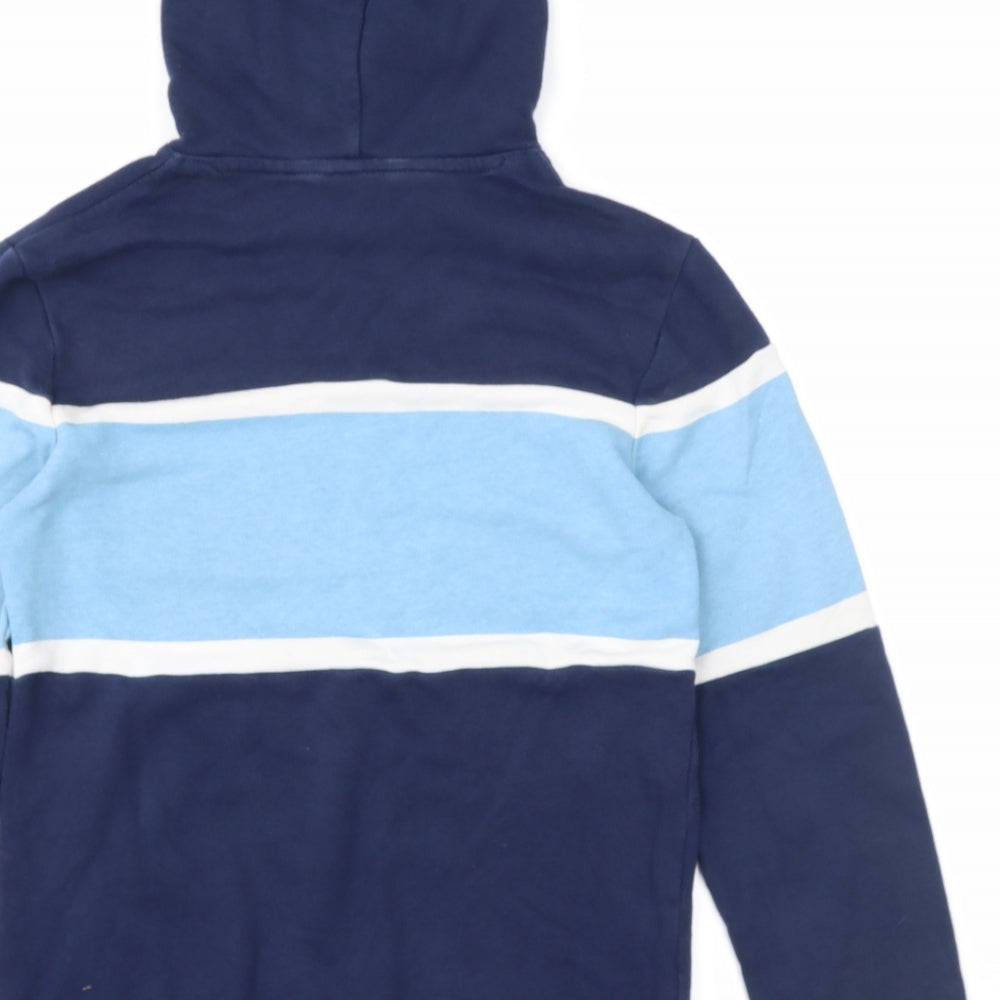 H&M Boys Blue Colourblock  Pullover Hoodie Size 11-12 Years