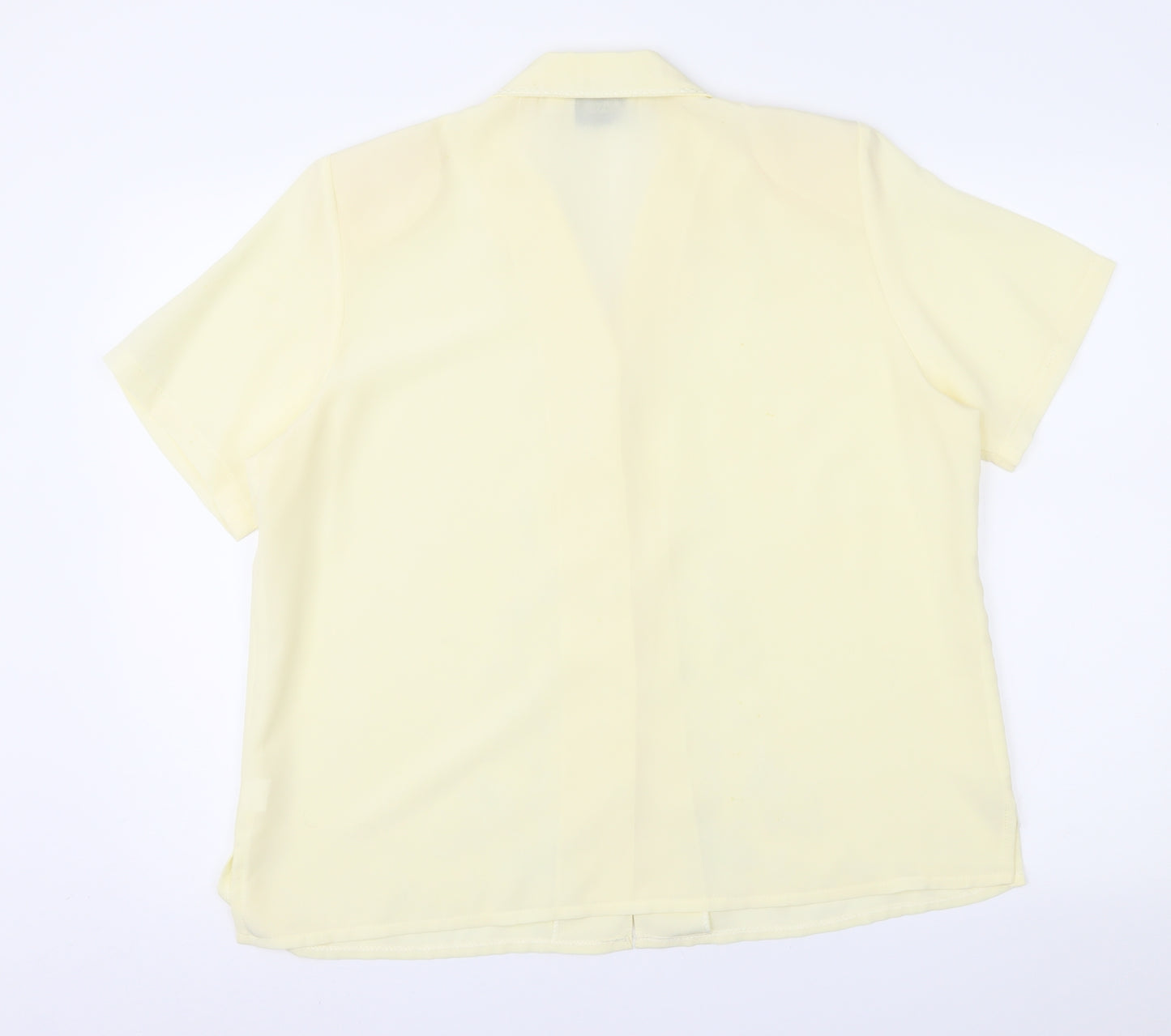 Clothes Contact Womens Yellow   Basic Blouse Size 16