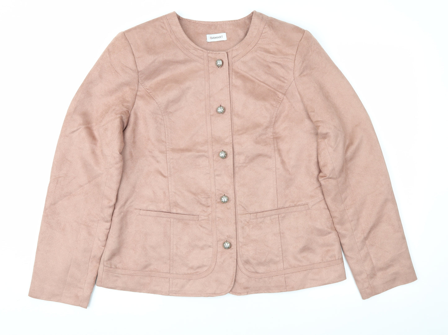 Damart Womens Pink   Jacket  Size 14  - Faux Suede