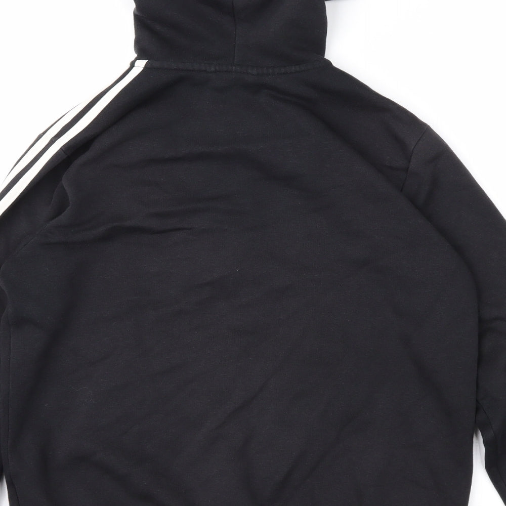 adidas Boys Black   Full Zip Hoodie Size 13-14 Years