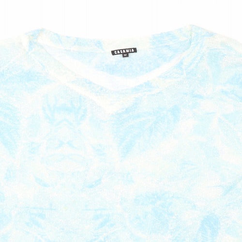 Casamia Womens Blue Floral  Pullover Jumper Size M