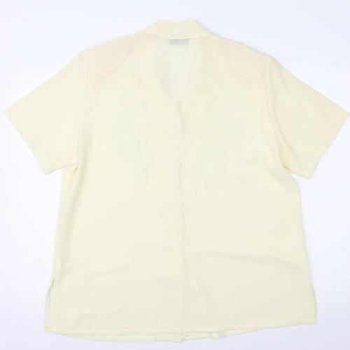 Adam Womens Yellow   Basic Blouse Size 18