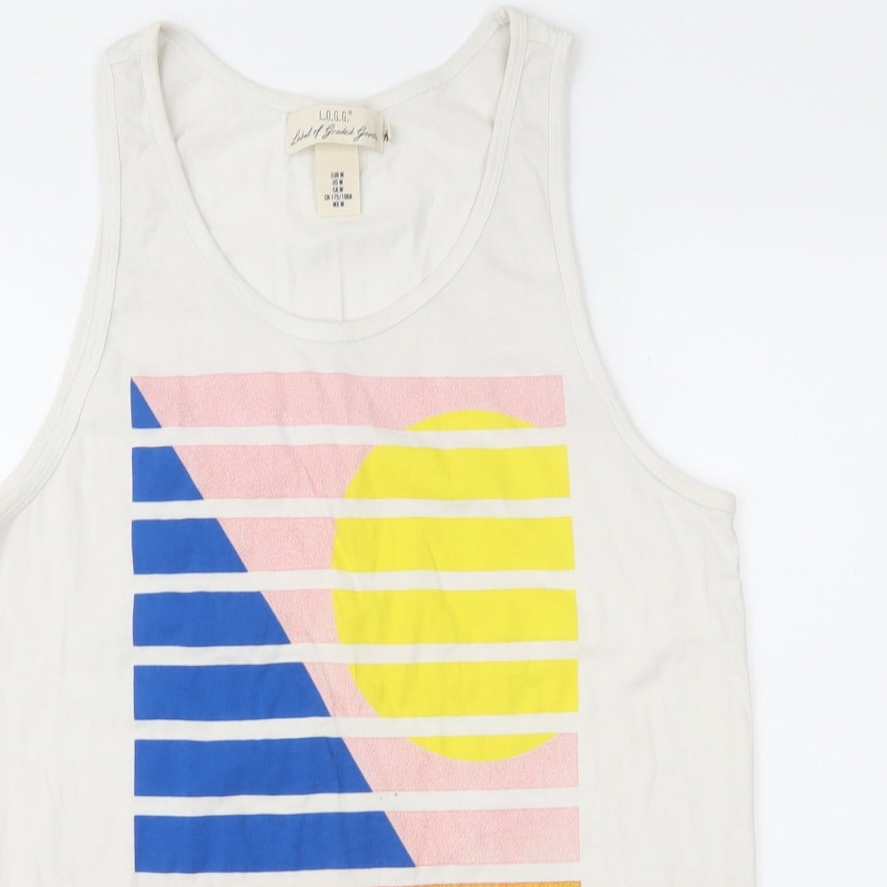 H&M Mens White    T-Shirt Size M