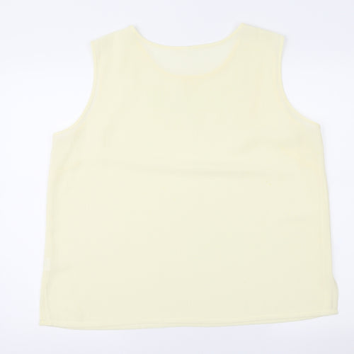 Adam Womens Yellow   Basic Blouse Size 18