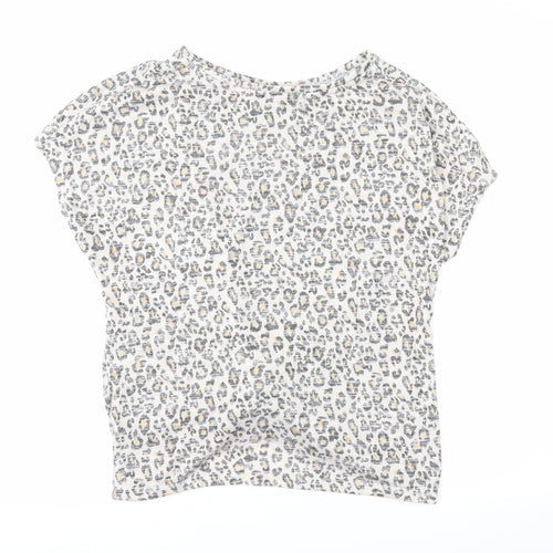 New Look Womens Beige Animal Print  Basic Blouse Size M