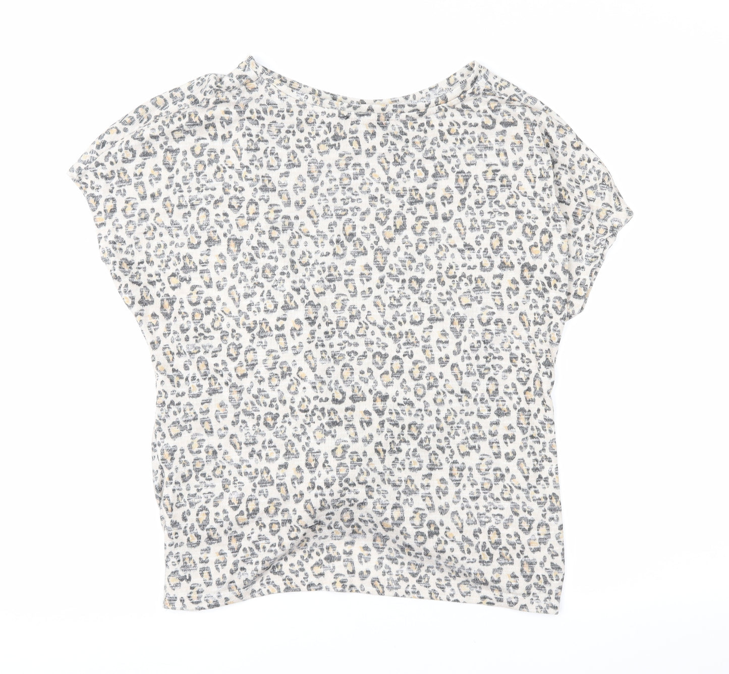 New Look Womens Beige Animal Print  Basic Blouse Size M