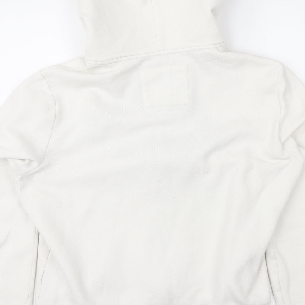 Abercrombie & Fitch Womens Ivory   Full Zip Hoodie Size L