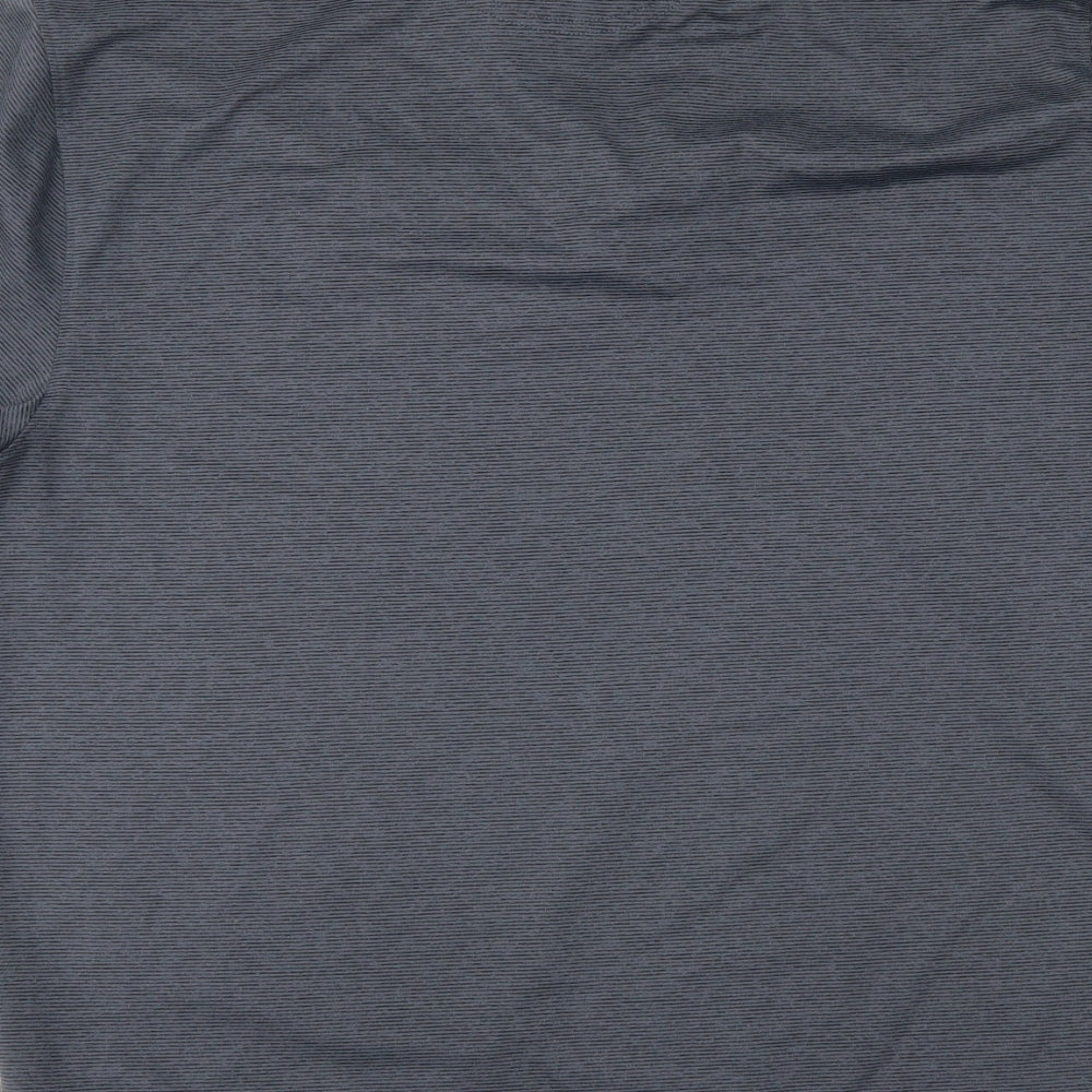 Under armour Mens Grey Striped   Polo Size L