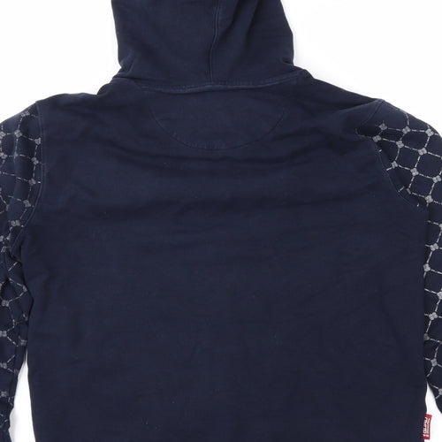 Guru Womens Blue Geometric  Full Zip Hoodie Size 16