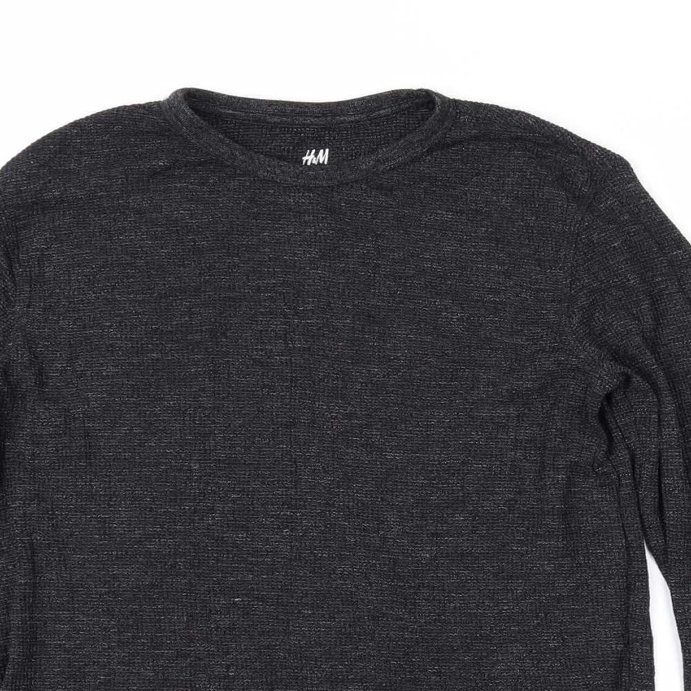 H&M Mens Black    T-Shirt Size S